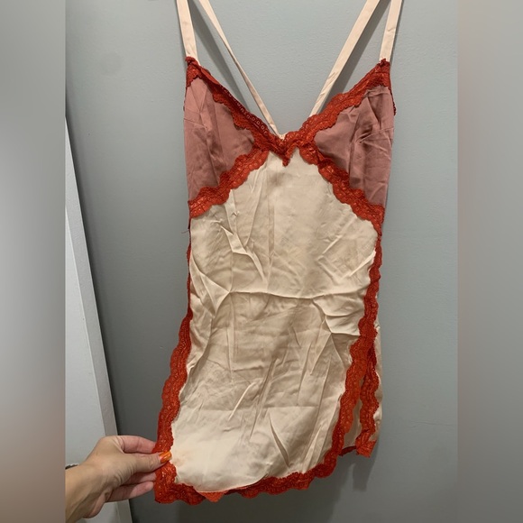 Free People Intimately Valentine’s Day On The Rise Mini Satin Slip Dress - Picture 3 of 5